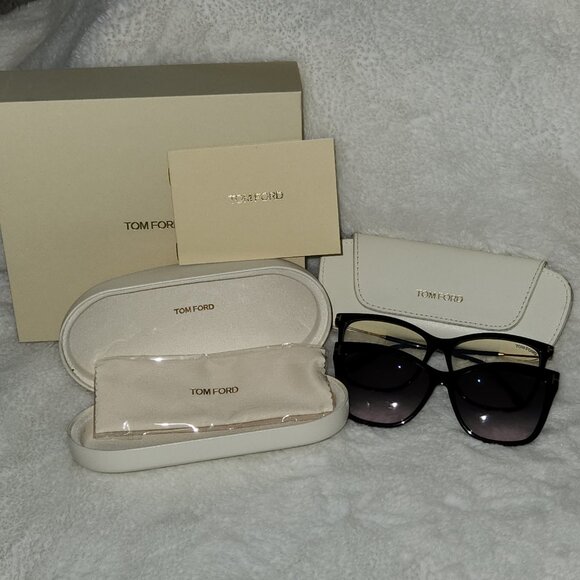 SOLD! TOM FORD TF5824 - Black Eyeglasses with Magnetic Clip-on Sunglasses - Picture 6 of 16